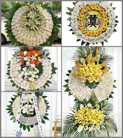湖北黄冈市黄梅县蔡山镇梅学堂村花圈速递